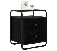 vidaXL Mesa de Noche Roble Negro Madera de ingeniería