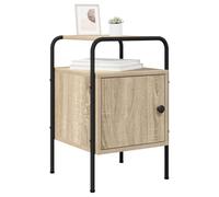 vidaXL Mesa de Noche Roble Sonoma 35 x 36,5 x 56 cm, Mesita de Noche Estilosa, Mueble Rectangular, Compacto, Almacenamiento Amplio, Diseño Moderno