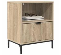 vidaXL Mesa de Noche Roble Sonoma 49 x 36 x 61 cm Madera contrachapada, Mesita de Noche Moderna, Mesa Rectangular, Almacenamiento Minimalista, Muebles Funcionales para el Dormitorio