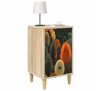 vidaXL Mesa de Noche ZAANDAM 2 uds. Roble Sonoma 36 x 33 x 60 cm, Dormitorio Moderno, diseño Rectangular con Gran Espacio, mesita Funcional, Armario Compacto, Organizador Esencial