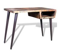 vidaXL Mesa de Oficina de Madera Reciclada Patas de Hierro Escritorio Despacho