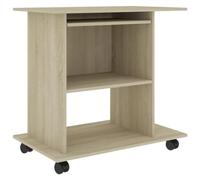 Rogal Mesa De Ordenador Aglomerado Color Roble Sonoma 80x50x75 Cm Rogal
