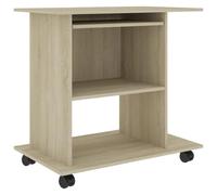 Rogal Mesa De Ordenador Aglomerado Color Roble Sonoma 80x50x75 Cm Rogal