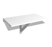 vidaXL Mesa de Pared abatible, Color Blanco, Mesa de Cocina para Ordenador aglomerado