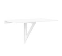 Mesa De Pared Plegable Contrachapada Blanco Brillo 100x60x56 Cm Vidaxl