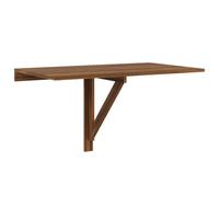 Mesa de pared plegable contrachapada marrón roble 100x60x56 cm