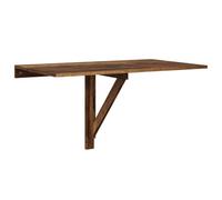 Mesa de pared plegable contrachapada roble ahumado 100x60x56 cm