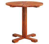 vidaXL Mesa de Pedestal Redonda Mueble de Salón Comedor Madera Maciza Acacia