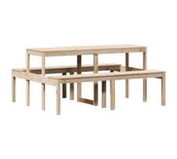 vidaXL Mesa de pícnic Madera Maciza de Pino 160x134x75 cm