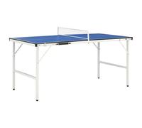 vidaXL Mesa de Ping Pong con Red Juego Simulación de Deportes Diversión Casa Hogar Pub Local Sala Juegos Entretenimiento Robusto Azul 152x76x66cm