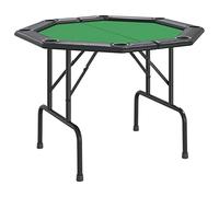 vidaXL Mesa de póquer Plegable para 8 Jugadores Verde 108x108x75 cm
