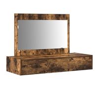 vidaXL Mesa tocador Colgante de Pared Roble Ahumado 100x40x70 cm