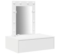 vidaXL Mesa tocador Colgante de Pared con Luces LED Blanco