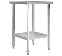 vidaXL Mesa de Trabajo para Cocina Acero Inoxidable 60x60x85 cm