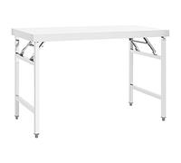 vidaXL Mesa de trabajo plegable para cocina Acero inoxidable 120x60x80 cm