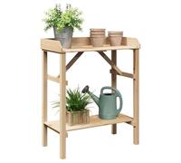 vidaXL Mesa de Jardín para Plantar, 75 x 40 x 90 cm, Madera de Pino Sólida, Diseño Minimalista, Soporte para Plantas, Uso en Interior y Exterior, Expositor Elevado, Ideal para Decorar tu Jardín, TER