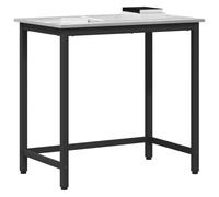 vidaXL Mesa Gris Sonoma 100 x 50 x 76,5 cm, Escritorio Ajustable, Mesa Moderna de Madera, Oficina Minimalista, Estructura de Acero para Interiores