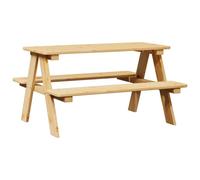 vidaXL Mesa Infantil con Bancos iRun 90x79,5x50 cm Madera Maciza, Escritorio de pie, Mesa de pie, Mesa de café, Escritorio, Mesa de Escritura