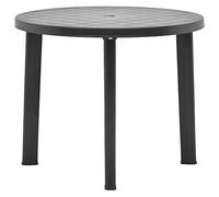 vidaXL Mesa Jardín Plegable Exterior Mueble Escritorio Aire Libre Decoración Restaurante Comedor Tablero Balcón Cocina Plástico Gris Antracita