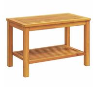 vidaXL Mesa Lateral Aceite Natural 70 x 40 x 45 cm, Mesa de jardín, Estilo rústico, para Exterior, Utilidad en el Patio, café de Acento