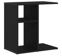 vidaXL Mesa Lateral de Roble Negro 50 x 30 x 50 cm, Diseño Moderno, Multifuncional, con Almacenamiento. Acento Elegante para Sala de Estar o Dormitorio. Ideal para Espacios Interiores, Compacto y PE