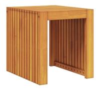 vidaXL Mesa Lateral Marrón 43 x 36 x 40 cm Madera de Teca Maciza, Mesa Rectangular de Teca Moderna, Muebles Resistentes para Exterior, jardín y terraza, Estilo contemporáneo