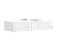 vidaXL Mesa Lateral Montada en la Pared Brillante 87,5 x 34,5 x 17 cm, Mesa de Pared Rectangular, Amplia Almacenamiento, Mueble Moderno, organización Interior, Estilo contemporáneo