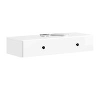 vidaXL Mesa Lateral Montada en la Pared Brillante 87,5 x 34,5 x 17 cm, Mesa Lateral Elegante, Unidad de Almacenamiento Moderna, Diseño Rectangular, Muebles Versátiles para el Hogar