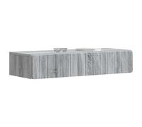 vidaXL Mesa Lateral Montada en la Pared Gris Sonoma, Mesa de Pared Rectangular, Amplia Almacenamiento, Mueble Moderno, organización Interior, Estilo contemporáneo