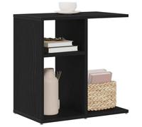 vidaXL Mesa Lateral Roble Negro 50 x 30 x 50 cm Madera de ingeniería | Este acabado de roble negro le da un toque de clase a cualquier habitación, Hay mucho espacio para guardar tus cosas,