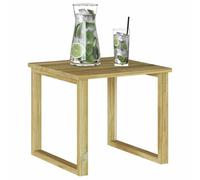 vidaXL Mesa Natural 40 x 40 x 36 cm Madera de Pino impregnada, Mesa Cuadrada compacta, Muebles Modernos para jardín y terraza, Decor Funcional para Sala o Patio