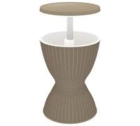 vidaXL Mesa Nevera 3 en 1 Polipropileno marrón Claro