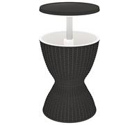 vidaXL Mesa Nevera 3 en 1 Polipropileno Negro