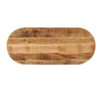 vidaXL Mesa Ovalada de Madera Maciza Mango Rugosa 100x40x2,5cm - Tablero para Mesa de Centro