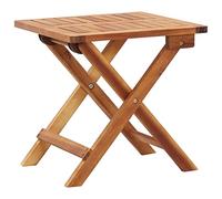 vidaXL Mesa Plegable de Centro de Jardín Rectangular Mueble para Exterior Patio Terraza Mesa de Café Merienda Color Natural Madera Maciza Acacia