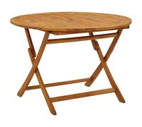 vidaXL Mesa Plegable de Jardín Auxiliar Patio Terraza Bistró Bar Restaurante Cafetería Intemperie Duradera 110 cm Madera Maciza de Acacia