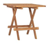 Mesa plegable de jardín madera maciza de teca 50x50x50 cm