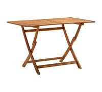 vidaXL Mesa Plegable de Jardín Comedor Patio Terraza Balcón Muebles Mobiliario Soporte Exterior Cocina Estable 120x70x75 cm Madera Maciza de Acacia
