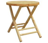 Mesa Plegable De Jardín De Bambú Ø45x45 Cm Vidaxl