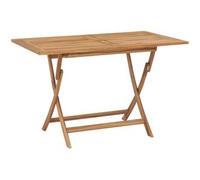 Mesa Plegable De Jardín Madera Maciza De Teca 120x70x75 Cm Vidaxl