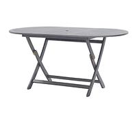 vidaXL Mesa de jardín plegable madera maciza de acacia 160x85x75 cm