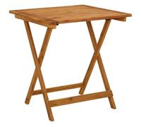 vidaXL Mesa Plegable de Jardín Unitario Mueble para Exterior Patio Balcón Terraza Redonda Mesa de Tomar el Sol Café Madera Maciza Acacia