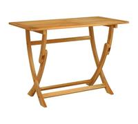 VidaXL Mesa Rectangular Sydney Marrón 110 x 55 x 75 cm, Mesa de Jardín Plegable, Altura Ajustable, Diseño Moderno para Comida al Aire Libre Muebles Patio Elegante