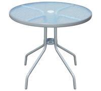 vidaXL Mesa Redonda Jardín 80x71 cm Acero Mueble Mobiliario Patio