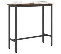 vidaXL Mesa Roble Ahumado 100 x 40 x 100,5 cm, Mesa Ajustable, Rectangular, Moderna, Ideal para Trabajar, Altura Ajustable, Madera Duradera, Patas de Acero