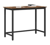 vidaXL Mesa Roble Ahumado 80 x 50 x 76,5 cm, Escritorio Ajustable, Mesa Moderna de Madera, Oficina Minimalista, Estructura de Acero para Interiores