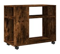 vidaXL Mesa Rodante de Madera Roble Ahumado 70x35x60 cm