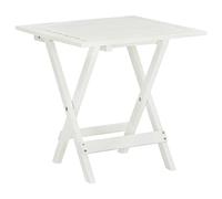 vidaXL Mesa de Jardín Plegable Cuadrada Madera Acacia Blanca Mesita Exterior
