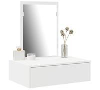 vidaXL Mesa Tocador 60 x 40 x 70 cm Madera de ingeniería | Estilo moderno y elegante, Tiene cajones amplios para que todo esté organizado, Hace que tu rutina de aseo sea más fácil