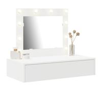 vidaXL Mesa tocador Colgante de Pared con Luces LED Blanco